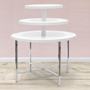 round tiered display table