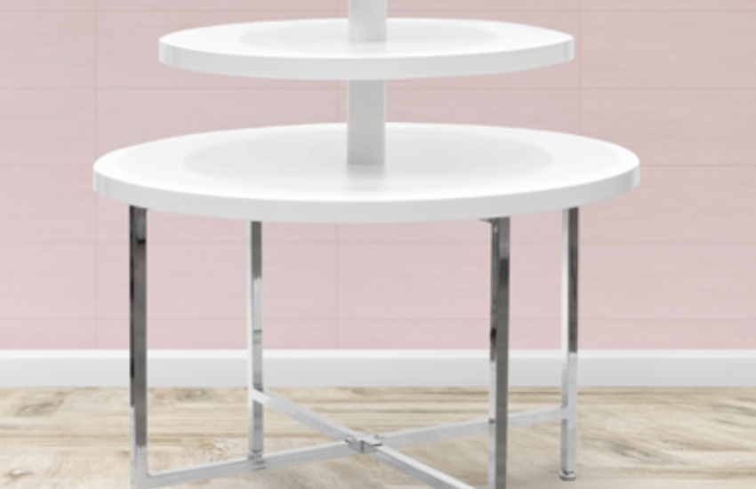 round tiered display table